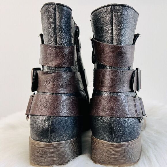 🎉Clearance🎉Patrizia Donjon Brown & Black Metallic Ankle Boots Size EU36 US5.5 - Picture 5 of 8